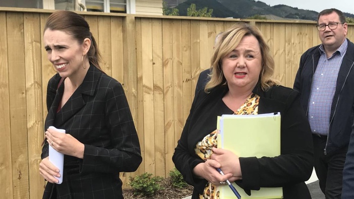Jacinda Ardern and Housing Minister Megan Woods. (Photo / NZ Herald)
