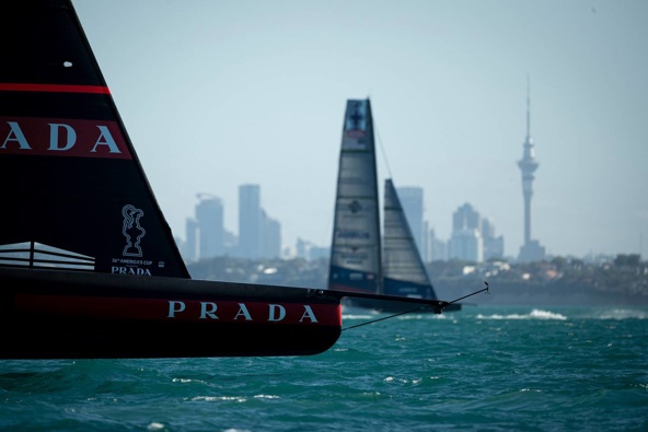 Luna Rossa and American Magic will face off in the Prada Cup semifinal. Photo / Dean Purcell