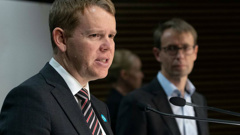 Minister for Covid-19 Response Chris Hipkins and Director-General of Health Ashley Bloomfield. (Photo / NZ Herald)