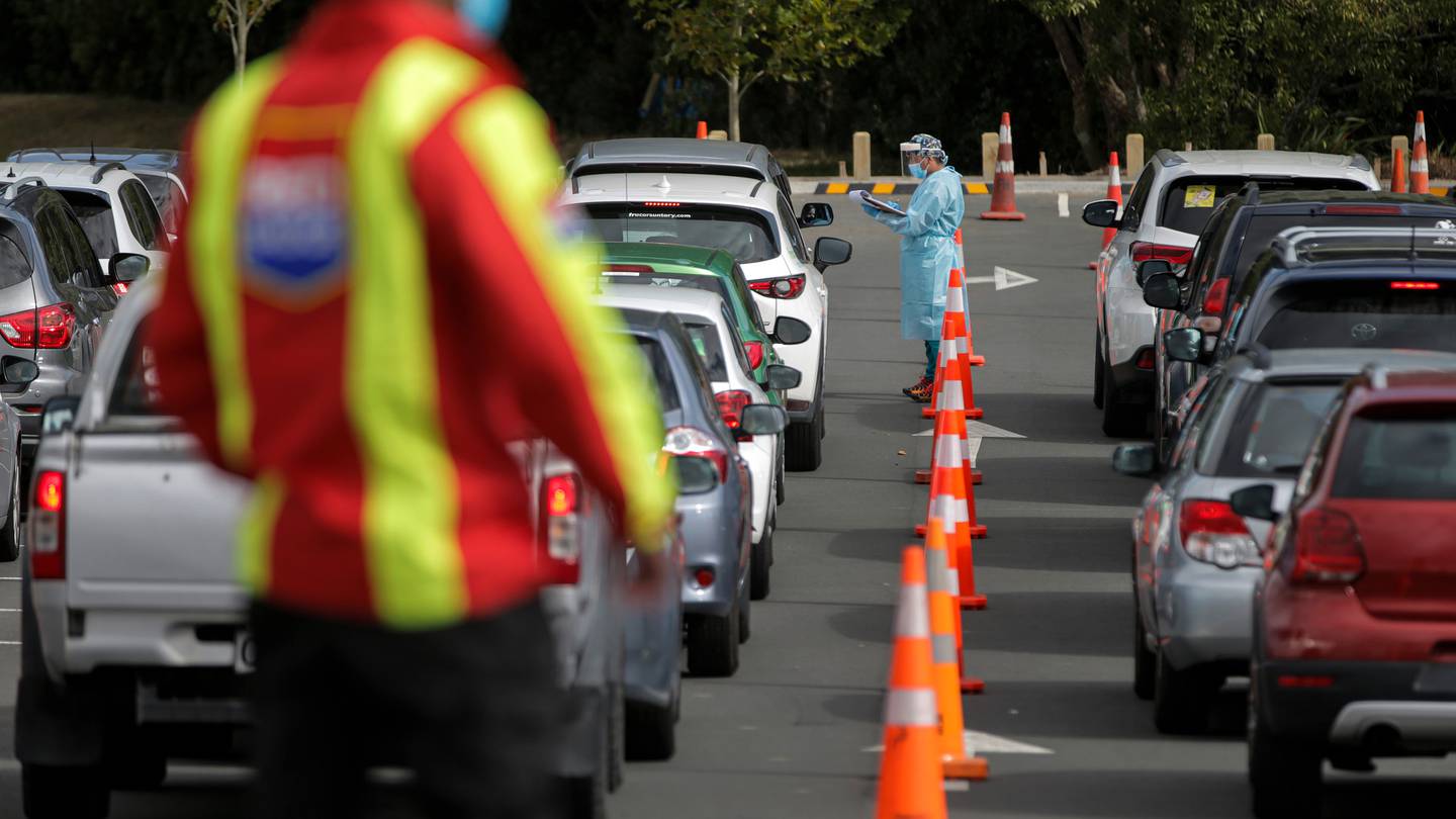 Covid testing earlier this year. Photo / File