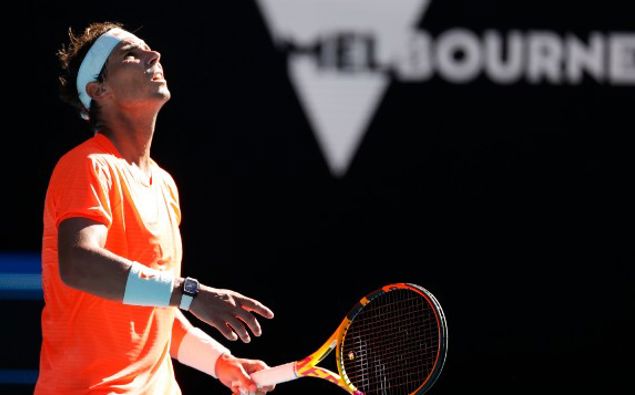 Rafael Nadal at the Australian Open. (Photo / AP)
