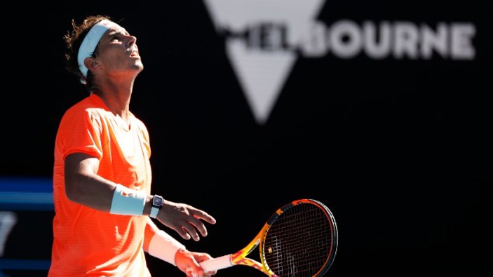 Rafael Nadal at the Australian Open. (Photo / AP)