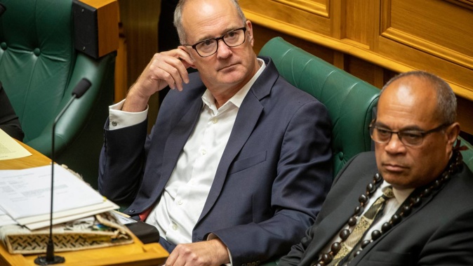 Labour MP for Te Atatu Phil Twyford tie-less in the House during Question Time today. Photo / Mark Mitchell