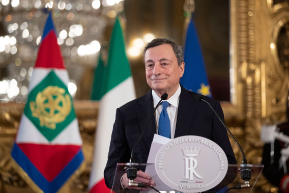 Mario Draghi will succeed Giuseppe Conte as Prime Minister of Italy. Photo / AP