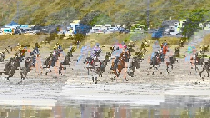 Last year's race at Kaiaua Beach. Photo / Paul Rickard