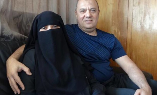 Sitting with her husband Ahmed Elsaka is Nesrin Ettia, who is believed to be the first Oamaru woman to don a burka. Photo / Ruby Heyward