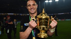 Dan Carter retired from tests shortly after the All Blacks' 2015 Rugby World Cup triumph. Photo / Getty Images