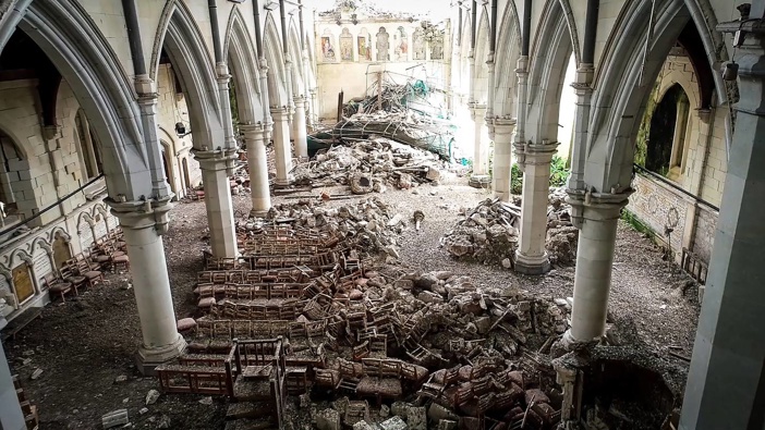 The Cathedral was extensively damaged by earthquakes in 2010 and 2011. Photo / Christchurch Cathedral Reinstatement Project
