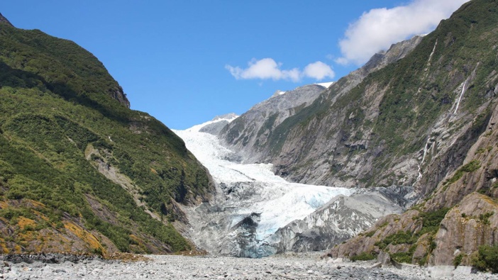 Franz Josef Glacier in Southern Alps mountains. Photo / NZH