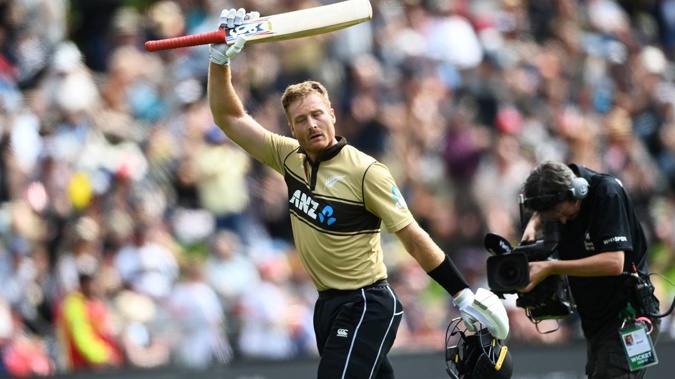 Martin Guptill leaves the field out for 97. Photo / Photosport
