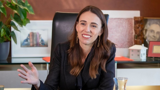 Prime Minister Jacinda Ardern talks to the Weekend Herald a year on from Covid-19 arriving. Photo / Mark Mitchell