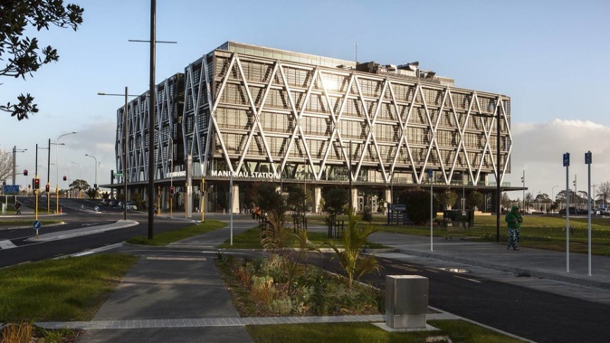 The MIT student with Covid-19 attended classes in MIT's Manukau campus aboive the Manukau railway station (above). Photo / Supplied