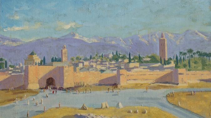Churchill created the painting after attending the Casablanca Conference in 1943. (Photo / Christies)