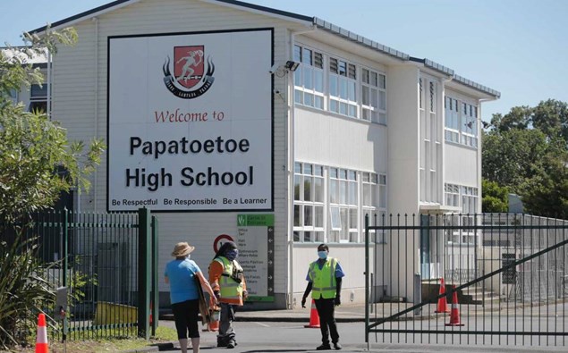 Papatoetoe High School was at the centre of the Auckland February cluster. (Photo / File)