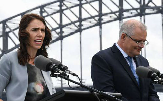 Jacinda Ardern and Scott Morrison. (Photo / Getty)