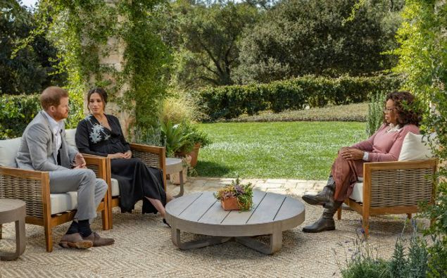Harry and Meghan's interview with Oprah airs today. (Photo / AP)