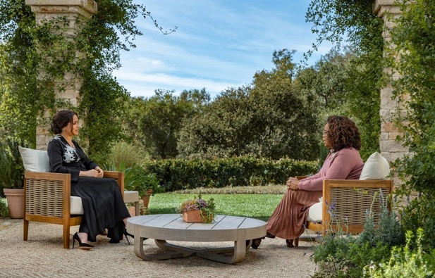 Meghan, Duchess of Sussex, with Oprah. (Photo / Supplied)