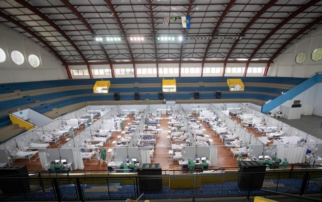 A makeshift hospital in Brazil. (Photo / AP)