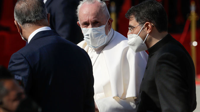 Pope Francis on a visit to Iraq on March 5. (Photo / AP)