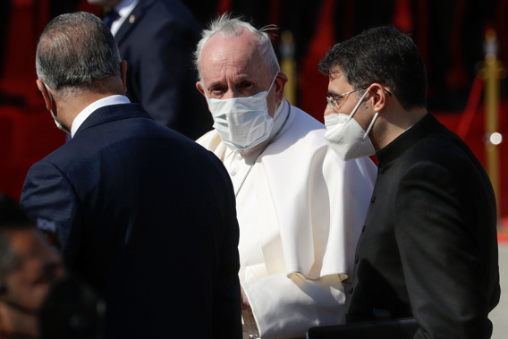 Pope Francis on a visit to Iraq on March 5. (Photo / AP)
