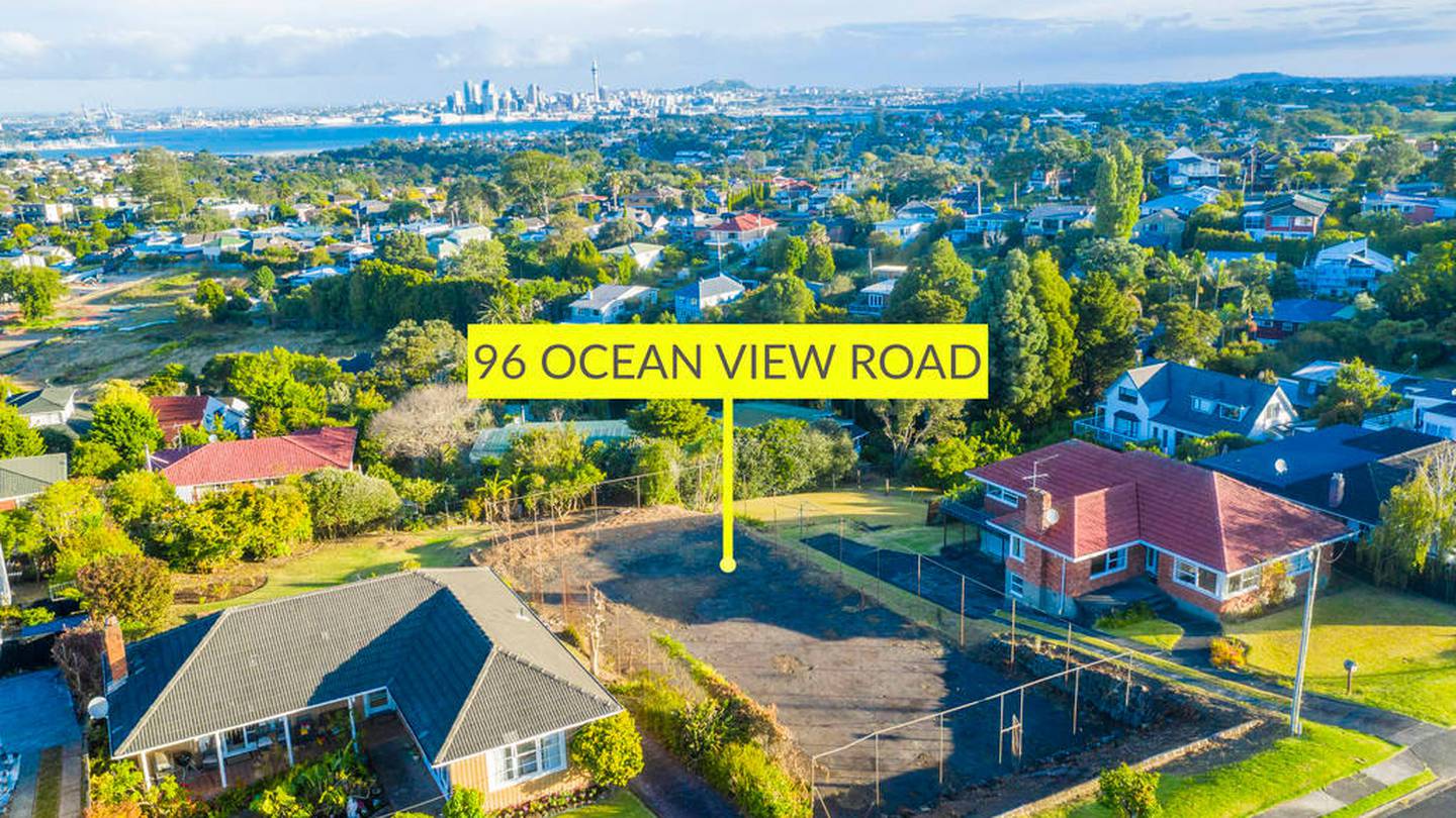 A former tennis court with beautiful city views has sold for $2.2 million at auction. Photo / Supplied