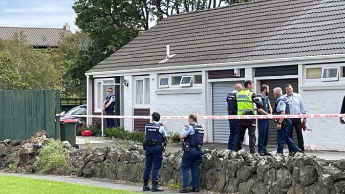 Police have cordoned off the house on Alba Rd in Epsom. Photo / Alex Burton