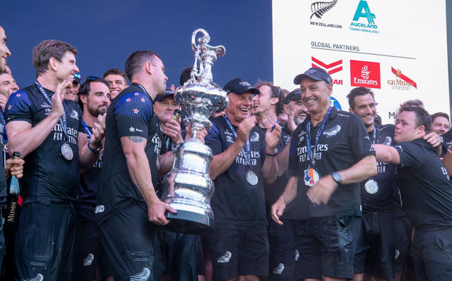 Team New Zealand celebrating/photosport