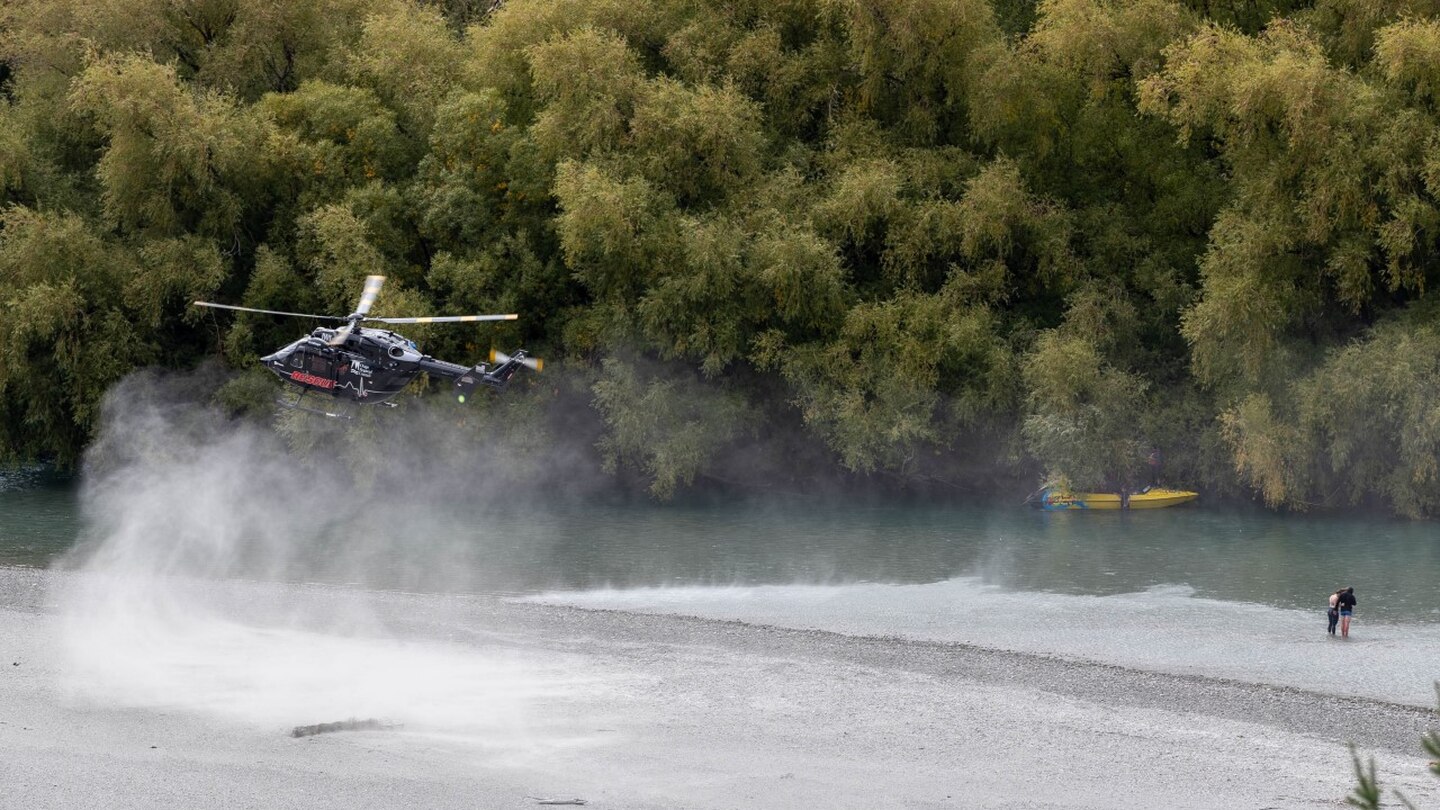 Five people were flown to hospital after the crash. (Photo / James Allan)