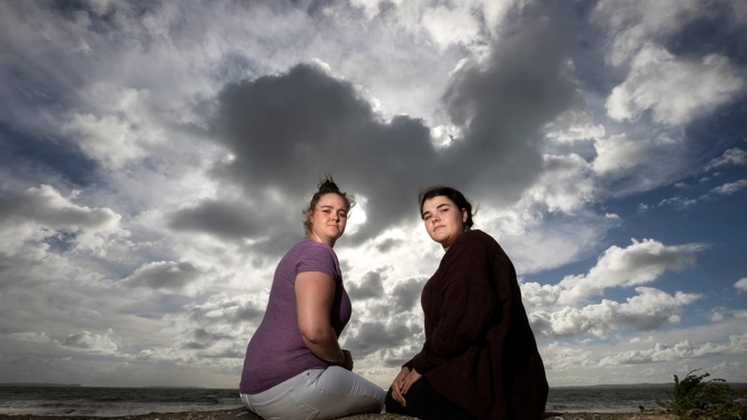 Kayleigh and Chevaunne Roffe are in limbo and unable to get work, volunteer or study without paying international fees due to a long backlog of applications at Immigration NZ. Photo / Brett Phibbs