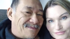 Peter Lui, pictured with his wife Kelly Cook, will be laid to rest at Napier's War Memorial Centre today. Photo / Supplied
