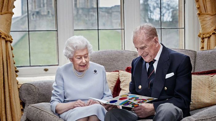 The Queen, Prince Philip marking their 73rd wedding anniversary in lockdown last year. (Photo / AP)