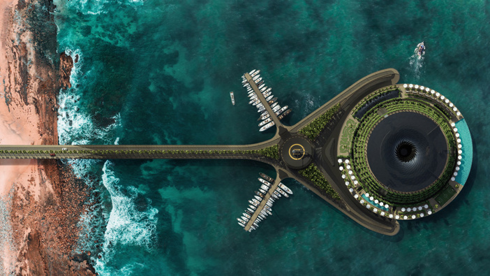 Renderings of this new floating hotel concept from Turkish design team Hayri Atak Architectural Design Studio (HAADS) indicate that it's in a league of its own when it comes to eco-consciousness.