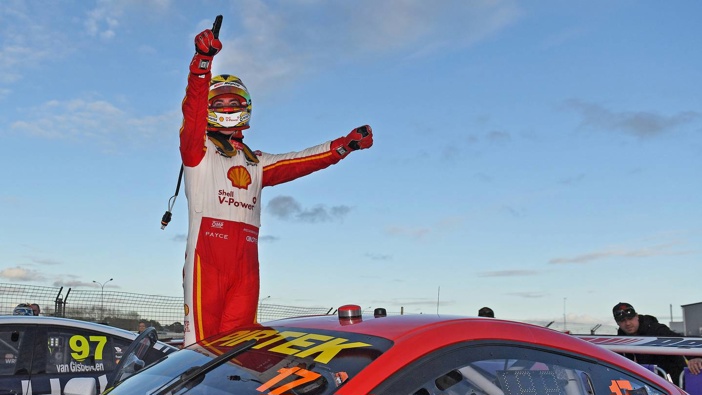 Kiwi Scott McLaughlin wins at a previous Pukekohe Supercars event. (Photo / Photosport)