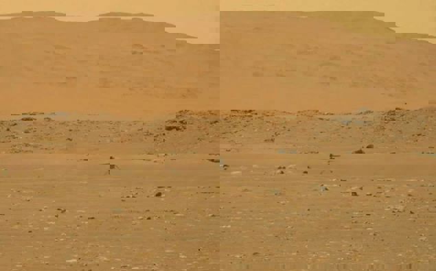 Nasa's experimental Mars helicopter Ingenuity lands on the surface of Mars. Photo / AP