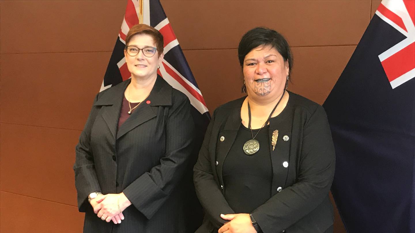 Australia and New Zealand's Foreign Affairs Ministers Marise Payne and Nanaia Mahuta. Photo / Jason Walls