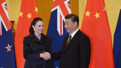 Prime Minister Jacinda Ardern and Chinese President Xi Jinping in Beijing during a 24-hour visit there in April 2019. Photo / Supplied