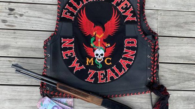 Those arrested include two patched members of the Rotorua chapter of the Filthy Few Motorcycle Club, police said. Photo / NZ Police