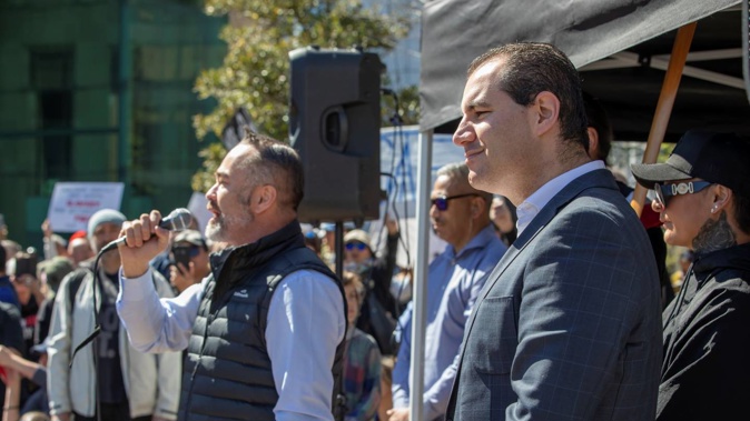 Advance New Zealand is led by disgraced former National MP Jami-Lee Ross (right), and contested the 2020 election in a pact with Billy Te Kahika's (left) New Zealand Public Party. (Photo / File)