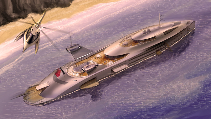 Yacht designer Uros Pavasovic has come up with a rather unorthodox way of utilizing discarded aircraft while simultaneously pushing the boundaries of superyacht design.