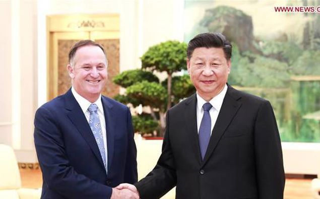 Sir John Key meeting with China's President Xi Jinping. (Photo / Supplied)