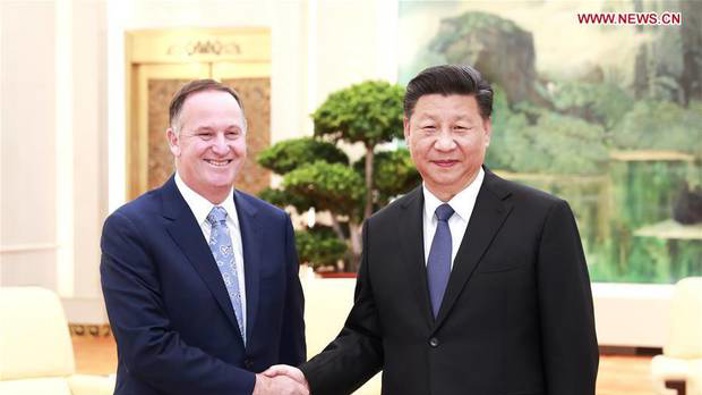 Sir John Key meeting with China's President Xi Jinping. (Photo / Supplied)