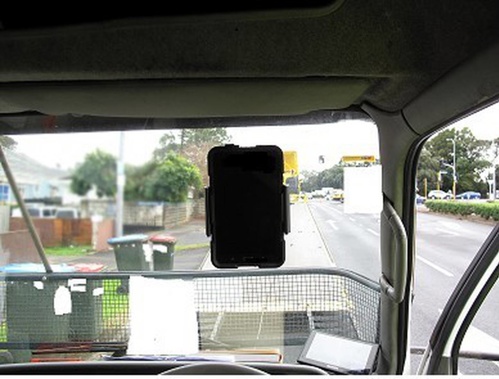 This tablet was blocking the view of a driver who hit an elderly woman. Photo / Supplied