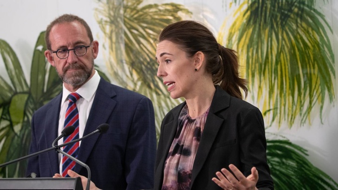 Health Minister Andrew Little and Prime Minister Jacinda Ardern. Photo / Mark Mitchell
