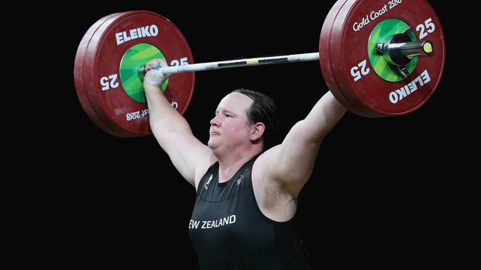 Laurel Hubbard competing at the 2018 Gold Coast Commonwealth Games. (Photo / Getty)
