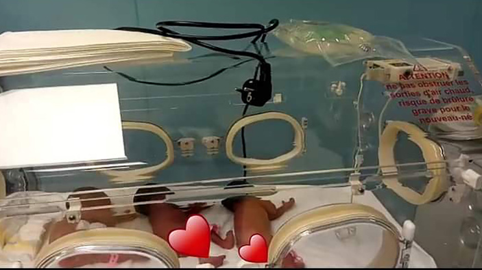 A photo provided by Mali's Ministry of Health and Social Development shows some of the nine babies born in Morocco to Halima Cisse, a woman from Mali.