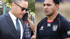 Jarryd Hayne and Krisnan Inu were teammates at the Parramatta Eels between 2007 and 2010. (Photos / Getty Images)