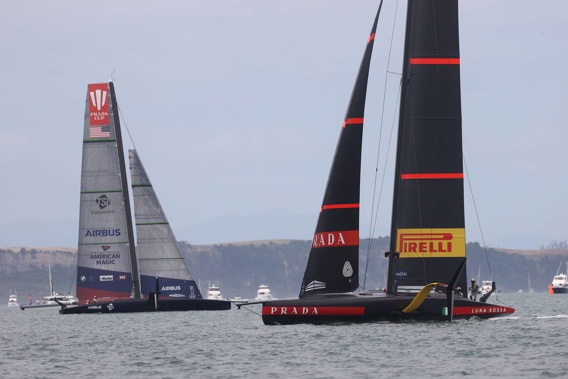 New York Yacht Club's American Magic during the Prada Cup. (Photo / NZ Herald)