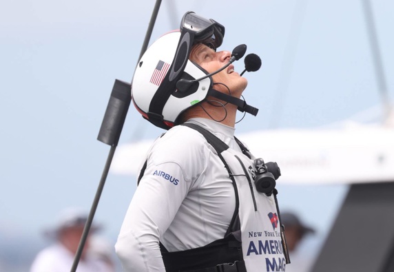American Magic helmsman Dean Barker during the Prada Cup. (Photo / Brett Phibbs)