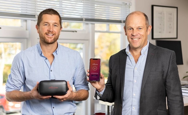 Christchurch tech entrepreneur Adam Hutchinson (left) and Associate Professor Cameron Lacey from the Department of Psychological Medicine. Photo / Supplied