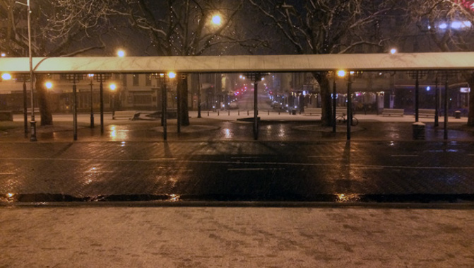Photo: Snow from earlier today in Dunedin (Dominic George)